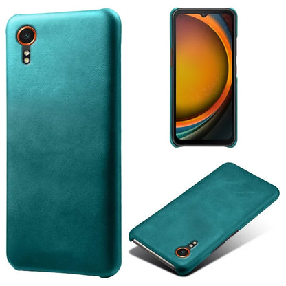 For Samsung Galaxy Xcover 7 Case Shock-Absorbent PU Leather+PC Calf Texture Phone Cover