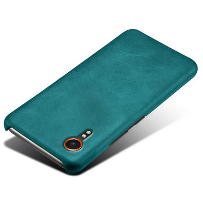 For Samsung Galaxy Xcover 7 Case Shock-Absorbent PU Leather+PC Calf Texture Phone Cover