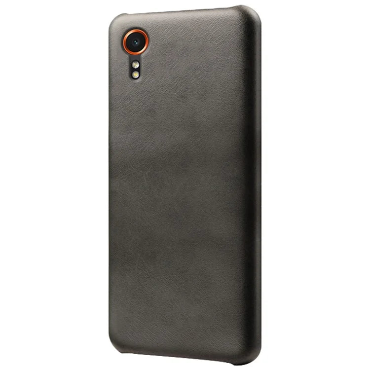 For Samsung Galaxy Xcover 7 Case Shock-Absorbent PU Leather+PC Calf Texture Phone Cover