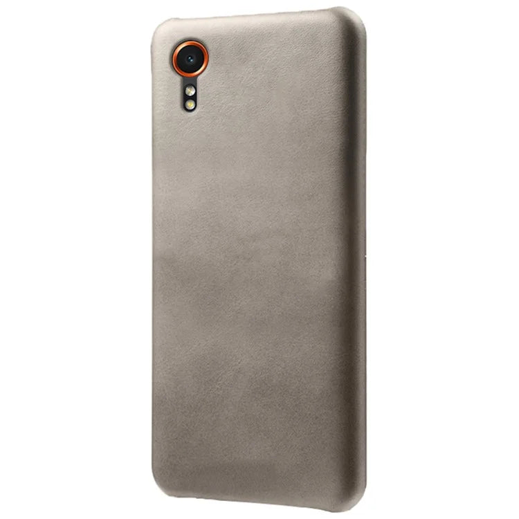For Samsung Galaxy Xcover 7 Case Shock-Absorbent PU Leather+PC Calf Texture Phone Cover