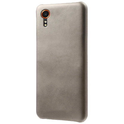 For Samsung Galaxy Xcover 7 Case Shock-Absorbent PU Leather+PC Calf Texture Phone Cover