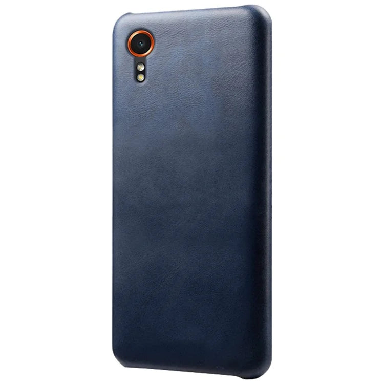 For Samsung Galaxy Xcover 7 Case Shock-Absorbent PU Leather+PC Calf Texture Phone Cover