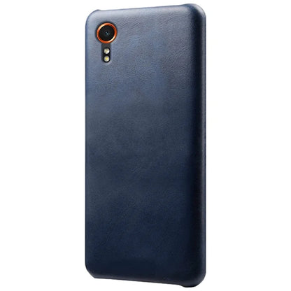 For Samsung Galaxy Xcover 7 Case Shock-Absorbent PU Leather+PC Calf Texture Phone Cover