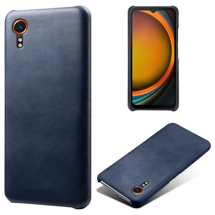 For Samsung Galaxy Xcover 7 Case Shock-Absorbent PU Leather+PC Calf Texture Phone Cover