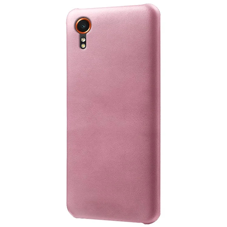 For Samsung Galaxy Xcover 7 Case Shock-Absorbent PU Leather+PC Calf Texture Phone Cover