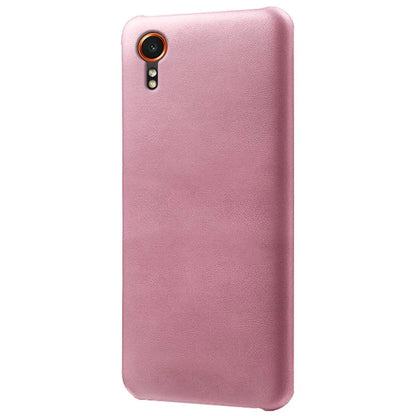 For Samsung Galaxy Xcover 7 Case Shock-Absorbent PU Leather+PC Calf Texture Phone Cover