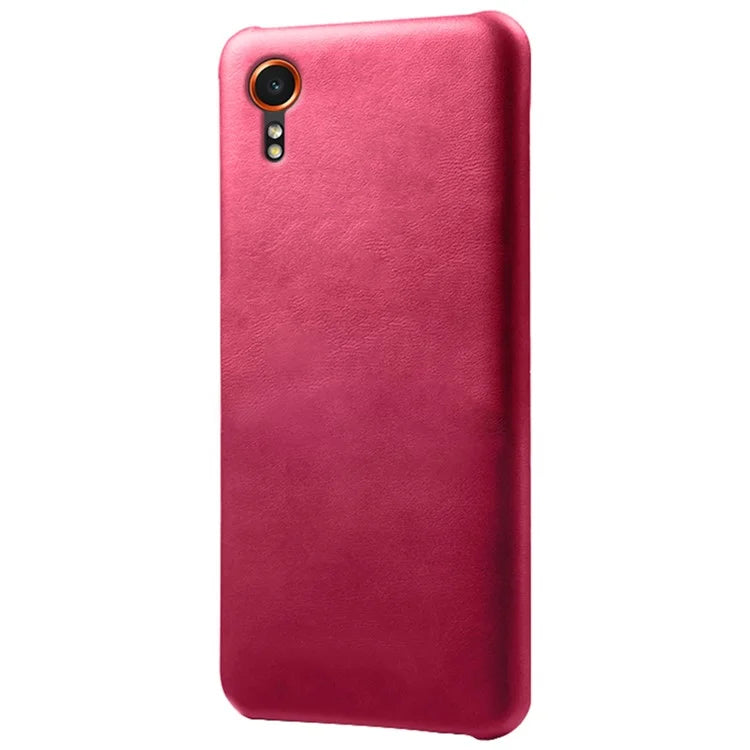 For Samsung Galaxy Xcover 7 Case Shock-Absorbent PU Leather+PC Calf Texture Phone Cover