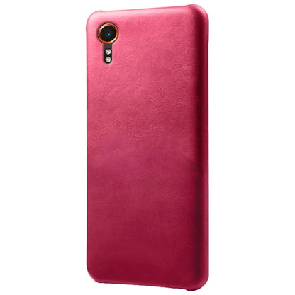 For Samsung Galaxy Xcover 7 Case Shock-Absorbent PU Leather+PC Calf Texture Phone Cover