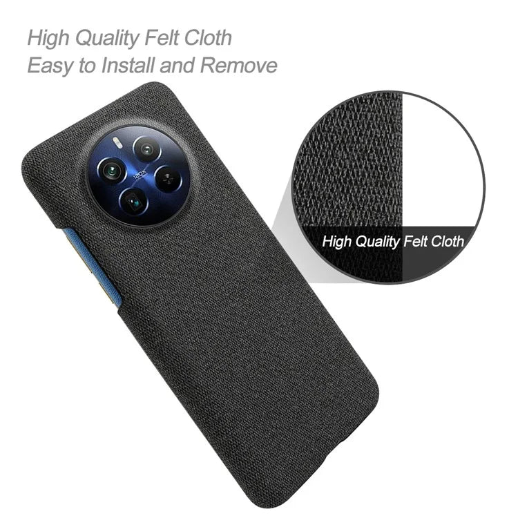 For Realme 12 Pro 5G / 12 Pro+ 5G Case Scratch-resistant PC+Cloth Smart Phone Back Protector