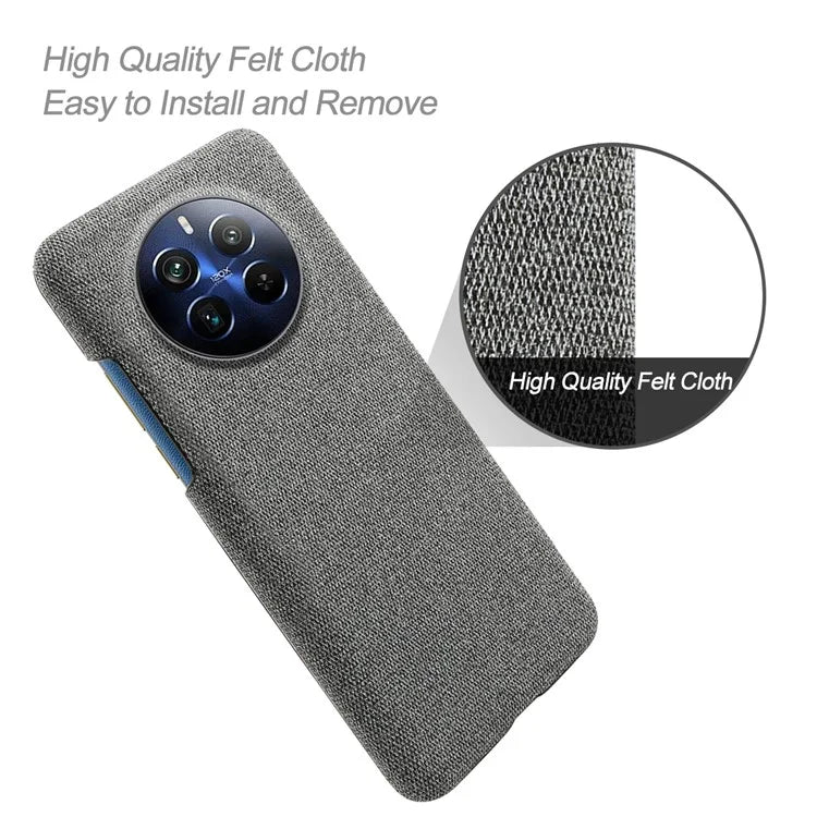 For Realme 12 Pro 5G / 12 Pro+ 5G Case Scratch-resistant PC+Cloth Smart Phone Back Protector