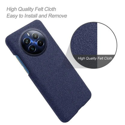 For Realme 12 Pro 5G / 12 Pro+ 5G Case Scratch-resistant PC+Cloth Smart Phone Back Protector