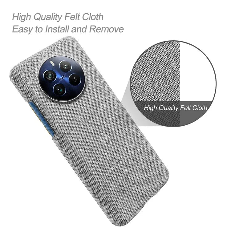 For Realme 12 Pro 5G / 12 Pro+ 5G Case Scratch-resistant PC+Cloth Smart Phone Back Protector