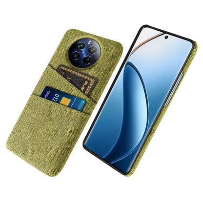 For Realme 12 Pro 5G / 12 Pro+ 5G Case Cloth Texture Scratch-resistant Phone Shell with Dual Card Holder