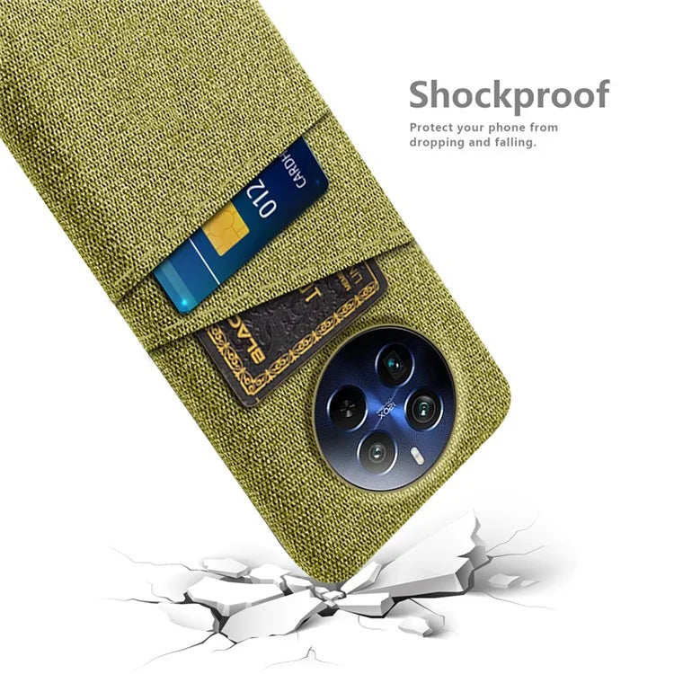 For Realme 12 Pro 5G / 12 Pro+ 5G Case Cloth Texture Scratch-resistant Phone Shell with Dual Card Holder