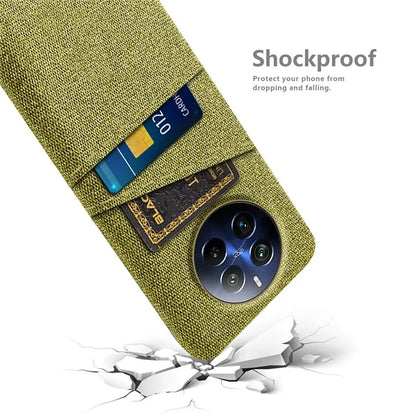For Realme 12 Pro 5G / 12 Pro+ 5G Case Cloth Texture Scratch-resistant Phone Shell with Dual Card Holder