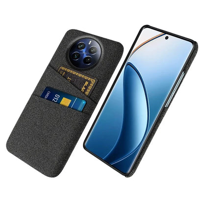 For Realme 12 Pro 5G / 12 Pro+ 5G Case Cloth Texture Scratch-resistant Phone Shell with Dual Card Holder
