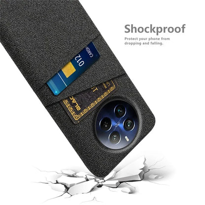 For Realme 12 Pro 5G / 12 Pro+ 5G Case Cloth Texture Scratch-resistant Phone Shell with Dual Card Holder