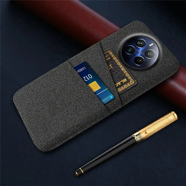 For Realme 12 Pro 5G / 12 Pro+ 5G Case Cloth Texture Scratch-resistant Phone Shell with Dual Card Holder