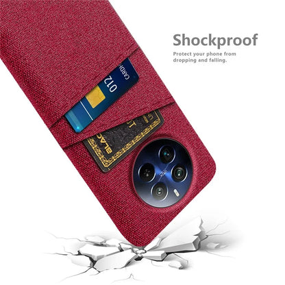 For Realme 12 Pro 5G / 12 Pro+ 5G Case Cloth Texture Scratch-resistant Phone Shell with Dual Card Holder