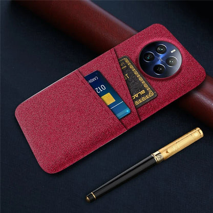 For Realme 12 Pro 5G / 12 Pro+ 5G Case Cloth Texture Scratch-resistant Phone Shell with Dual Card Holder