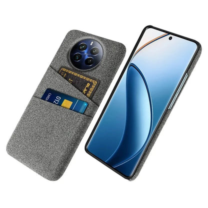 For Realme 12 Pro 5G / 12 Pro+ 5G Case Cloth Texture Scratch-resistant Phone Shell with Dual Card Holder