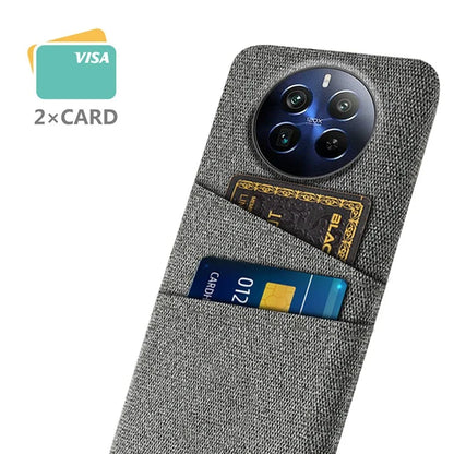 For Realme 12 Pro 5G / 12 Pro+ 5G Case Cloth Texture Scratch-resistant Phone Shell with Dual Card Holder