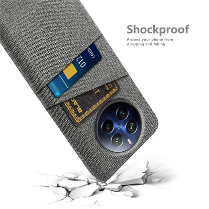 For Realme 12 Pro 5G / 12 Pro+ 5G Case Cloth Texture Scratch-resistant Phone Shell with Dual Card Holder