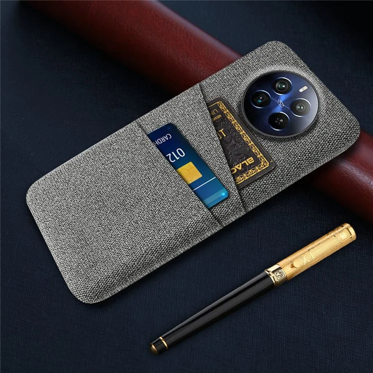 For Realme 12 Pro 5G / 12 Pro+ 5G Case Cloth Texture Scratch-resistant Phone Shell with Dual Card Holder