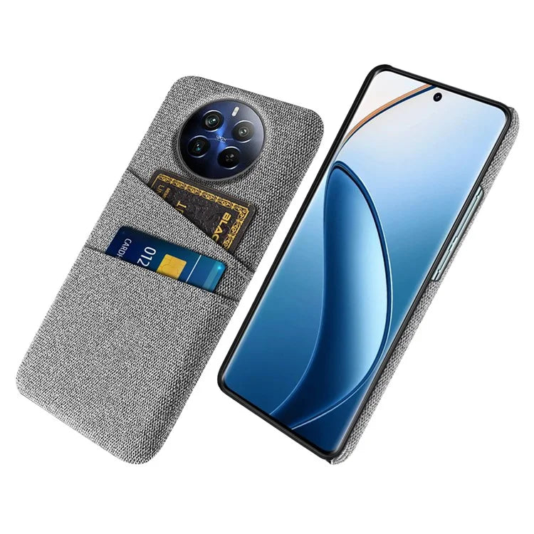 For Realme 12 Pro 5G / 12 Pro+ 5G Case Cloth Texture Scratch-resistant Phone Shell with Dual Card Holder