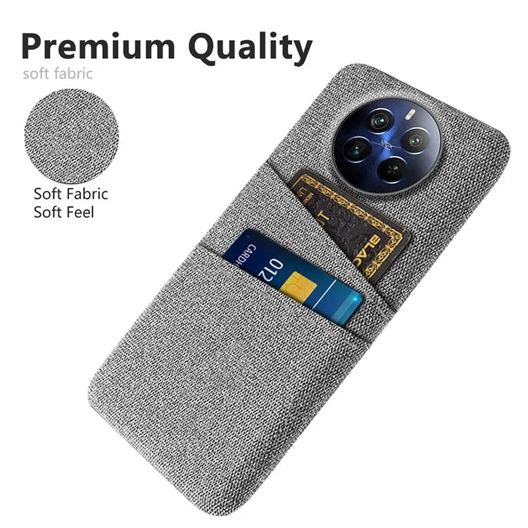 For Realme 12 Pro 5G / 12 Pro+ 5G Case Cloth Texture Scratch-resistant Phone Shell with Dual Card Holder