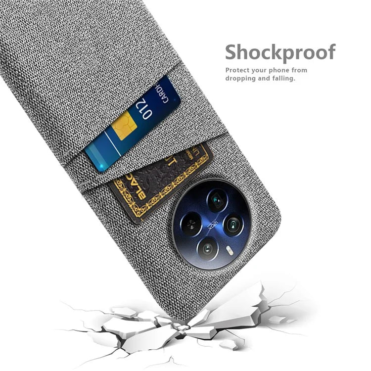 For Realme 12 Pro 5G / 12 Pro+ 5G Case Cloth Texture Scratch-resistant Phone Shell with Dual Card Holder