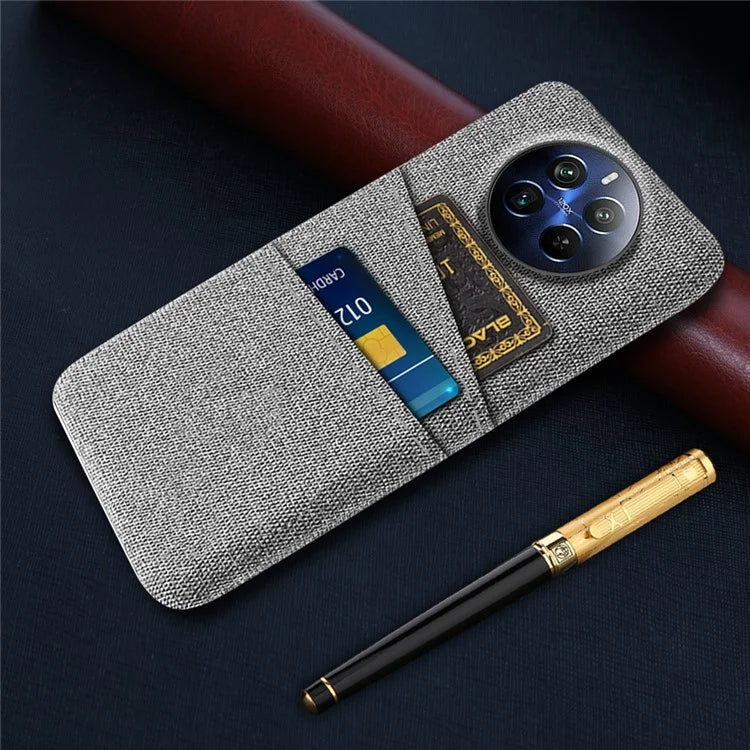 For Realme 12 Pro 5G / 12 Pro+ 5G Case Cloth Texture Scratch-resistant Phone Shell with Dual Card Holder