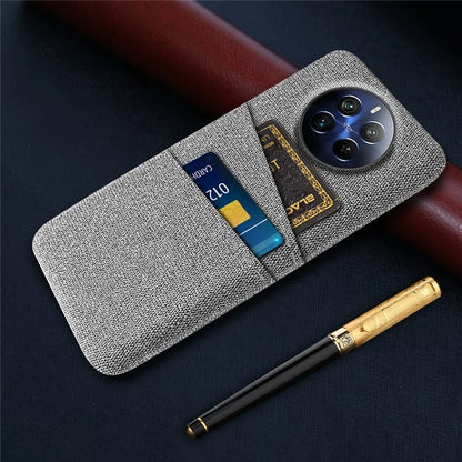 For Realme 12 Pro 5G / 12 Pro+ 5G Case Cloth Texture Scratch-resistant Phone Shell with Dual Card Holder