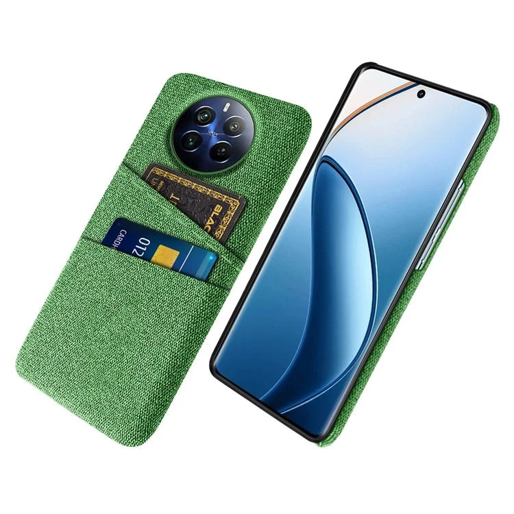 For Realme 12 Pro 5G / 12 Pro+ 5G Case Cloth Texture Scratch-resistant Phone Shell with Dual Card Holder