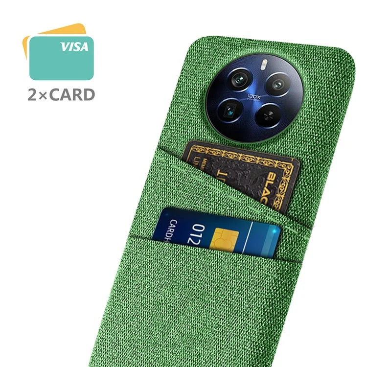 For Realme 12 Pro 5G / 12 Pro+ 5G Case Cloth Texture Scratch-resistant Phone Shell with Dual Card Holder