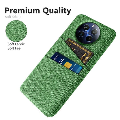 For Realme 12 Pro 5G / 12 Pro+ 5G Case Cloth Texture Scratch-resistant Phone Shell with Dual Card Holder