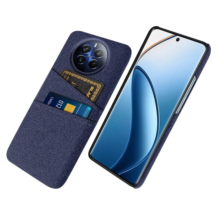For Realme 12 Pro 5G / 12 Pro+ 5G Case Cloth Texture Scratch-resistant Phone Shell with Dual Card Holder