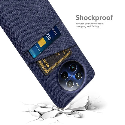 For Realme 12 Pro 5G / 12 Pro+ 5G Case Cloth Texture Scratch-resistant Phone Shell with Dual Card Holder