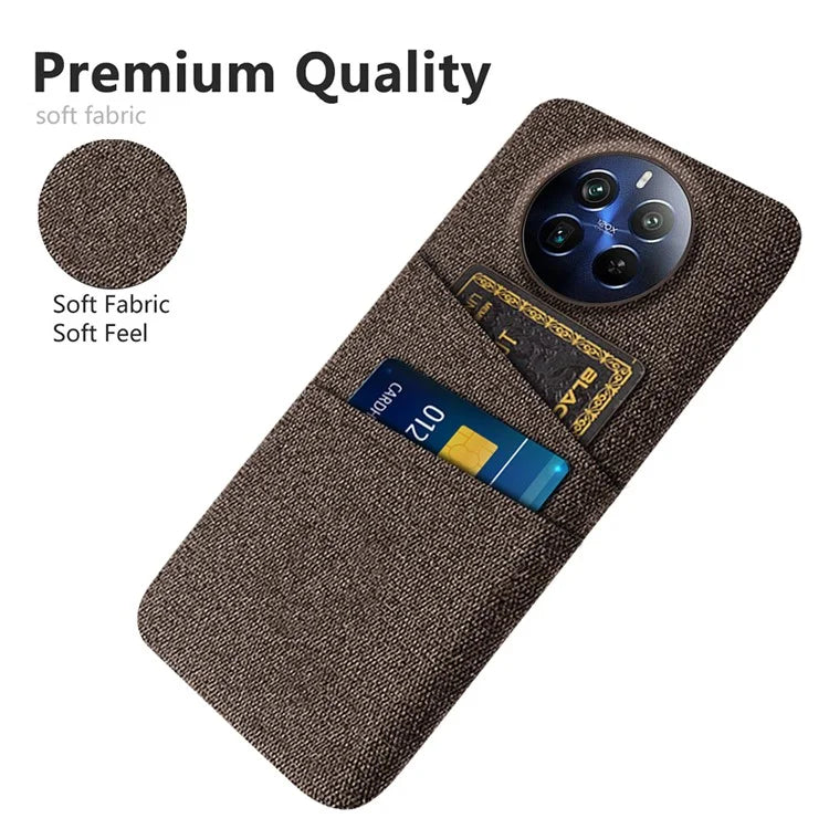 For Realme 12 Pro 5G / 12 Pro+ 5G Case Cloth Texture Scratch-resistant Phone Shell with Dual Card Holder