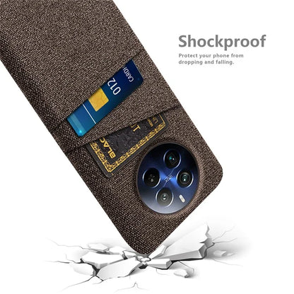 For Realme 12 Pro 5G / 12 Pro+ 5G Case Cloth Texture Scratch-resistant Phone Shell with Dual Card Holder