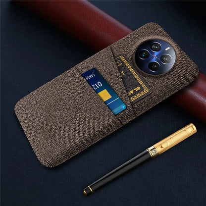 For Realme 12 Pro 5G / 12 Pro+ 5G Case Cloth Texture Scratch-resistant Phone Shell with Dual Card Holder