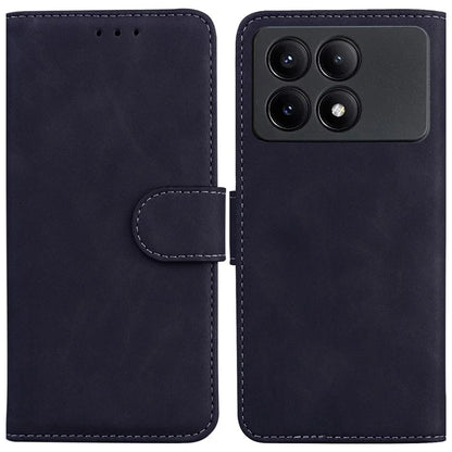 For Xiaomi Redmi K70E 5G / Poco X6 Pro 5G Case PU Leather Phone Protector Pure Color Protective Phone Stand