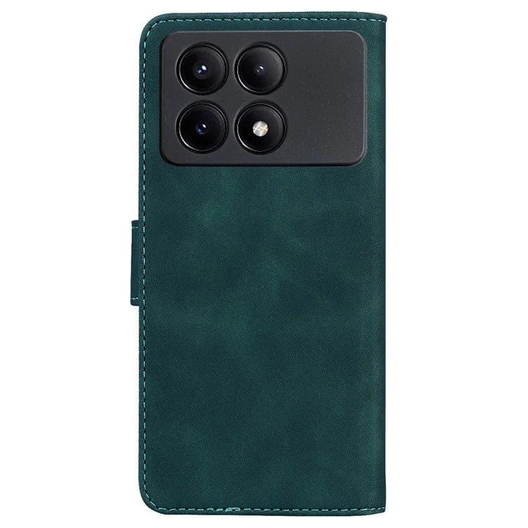 For Xiaomi Redmi K70E 5G / Poco X6 Pro 5G Case PU Leather Phone Protector Pure Color Protective Phone Stand