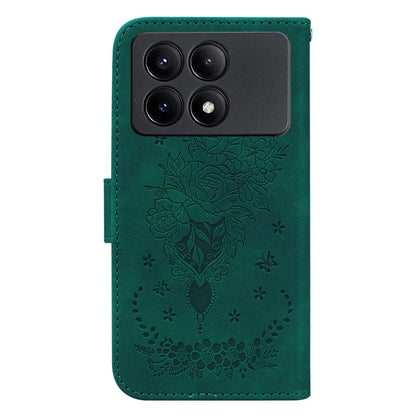 For Xiaomi Redmi K70E 5G / Poco X6 Pro 5G Leather Case Flower Pattern Wallet Style Phone Protector