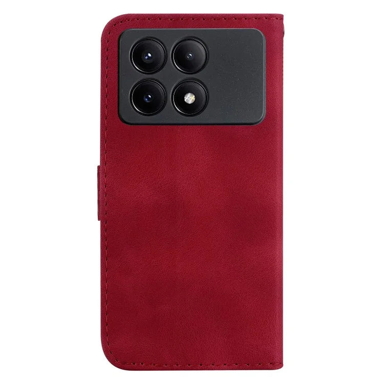 For Xiaomi Redmi K70E 5G / Poco X6 Pro 5G Case 7-Shape Imprinted Phone Wallet Cover