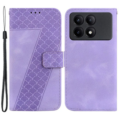 For Xiaomi Redmi K70E 5G / Poco X6 Pro 5G Case 7-Shape Imprinted Phone Wallet Cover