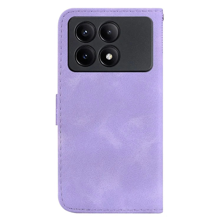 For Xiaomi Redmi K70E 5G / Poco X6 Pro 5G Case 7-Shape Imprinted Phone Wallet Cover