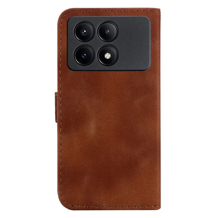 For Xiaomi Redmi K70E 5G / Poco X6 Pro 5G Case 7-Shape Imprinted Phone Wallet Cover