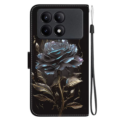 For Xiaomi Redmi K70E 5G / Poco X6 Pro 5G Case Anti-fall Leather Pattern Printing Phone Cover