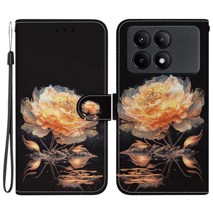 For Xiaomi Redmi K70E 5G / Poco X6 Pro 5G Case Anti-fall Leather Pattern Printing Phone Cover